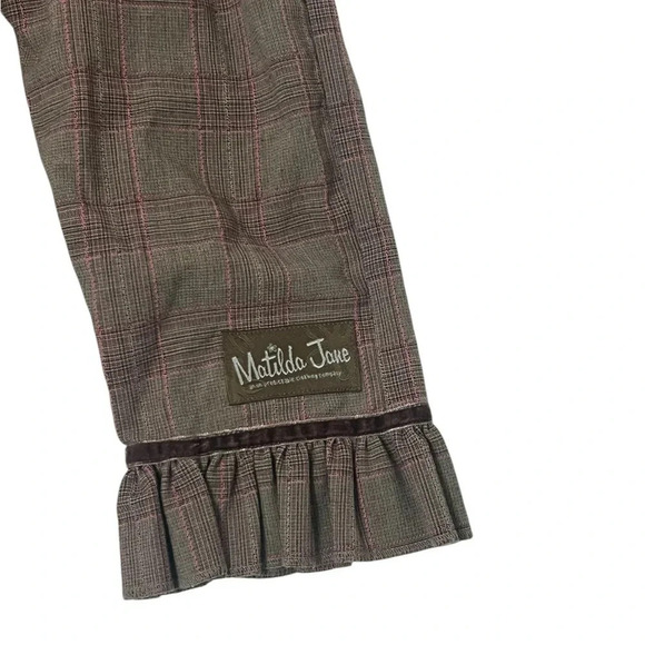 Matilda Jane size 18 months Gypsy Plaid Yoke Pants Ruffle pants Brown - Picture 2 of 4